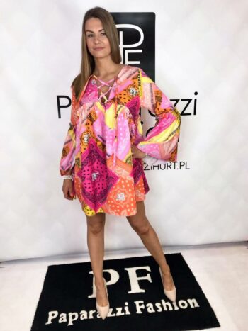 Wundervoll leichtes Sommerkleid mit einzigartigem Farb- und Mustermix Kleider Abeli Exclusive Fashion
