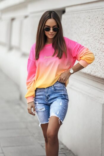 Samtig-Weiches Sweatshirt von Cocomore mit tollem Farbverlauf Hoodies / Shirts / Tunika Abeli Exclusive Fashion
