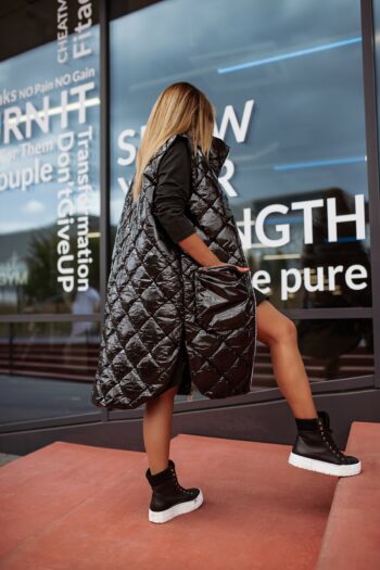 Steppweste mit hohem Kragen von Bastet in Schoko-Braun Jacken / Mäntel / Westen Abeli Exclusive Fashion