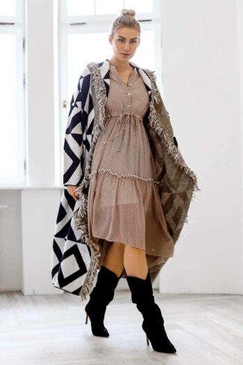 Boho Long Cardigan mit Gürtel von Bastet Fashion Hoodies / Shirts / Tunika Abeli Exclusive Fashion