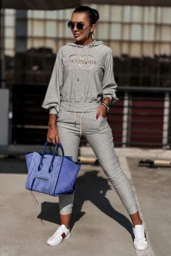 Angesagtes Zweier-Set von Cocomore hellgrau meliert Hoodies / Shirts / Tunika Abeli Exclusive Fashion