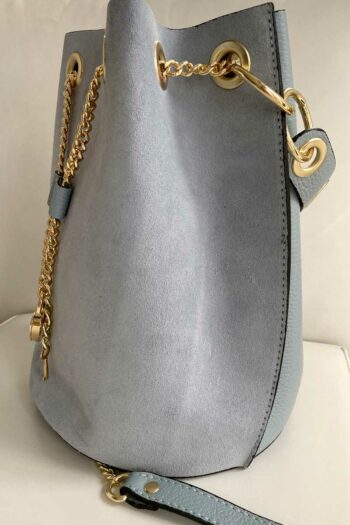 Edle Bucket Bag in Echtleder Jeansblau von Lara Biaggi Taschen | Accessoires Abeli Exclusive Fashion