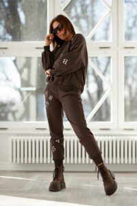 Lockeres Sweatshirt mit Strickbündchen von Bastet in Gelb Hoodies | Shirts | Tunika Abeli Exclusive Fashion