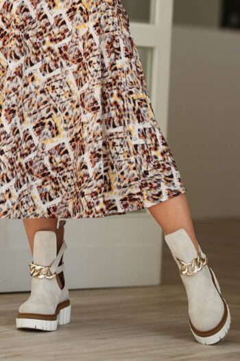Mega stylische Echt-Leder Booties von Bastet in Hell-beige Schuhe Abeli Exclusive Fashion