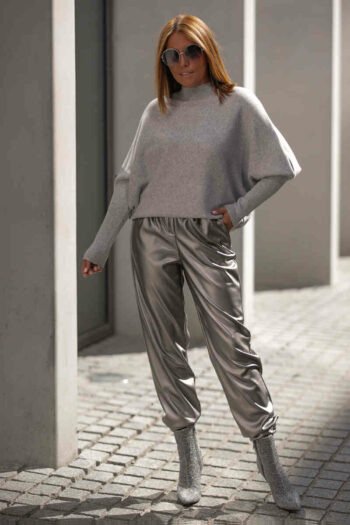 Kuscheliger Oversize-Pullover in Grau von BASTET Fashion Hoodies / Shirts / Tunika Abeli Exclusive Fashion