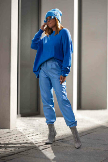 Cool & Casual! Oversized Pullover von BASTET Fashion in Blau Hoodies / Shirts / Tunika Abeli Exclusive Fashion