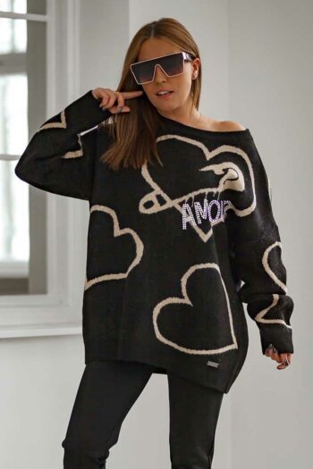 Oversized Pullover für maximale Gemütlichkeit mit einer Portion Eleganz Pullover / Strickjacken Abeli Exclusive Fashion