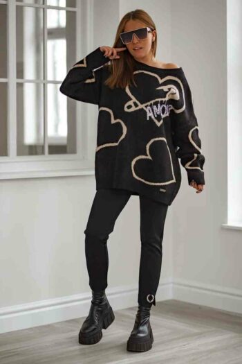 Oversized Pullover für maximale Gemütlichkeit mit einer Portion Eleganz Pullover / Strickjacken Abeli Exclusive Fashion